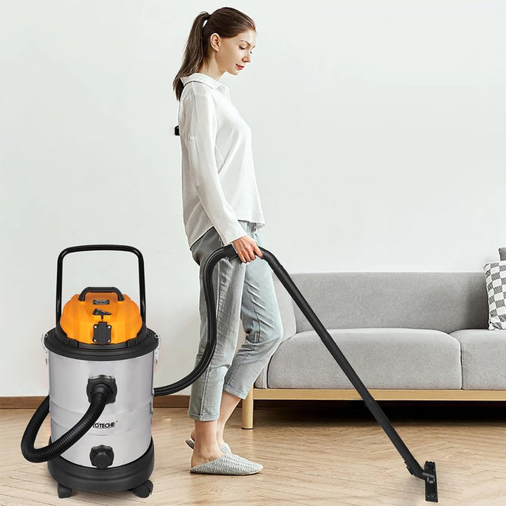 Hoteche 1200W Nass-Trockensauger - 40L Metallbehälter, 1.4m³/min Luftstrom, 15KPa Saugkraft, mit Bla