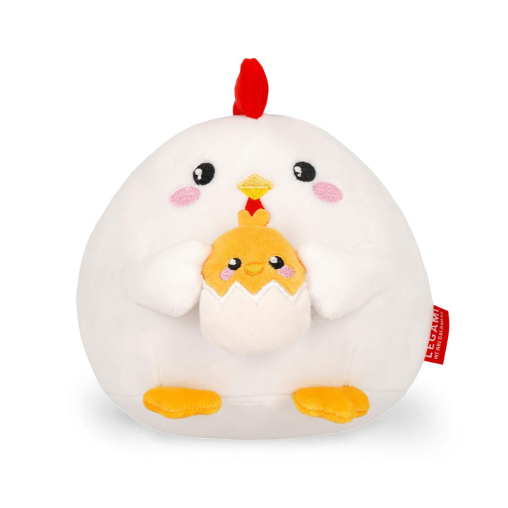 Legami - Super Soft Plush Plüsch, Hen Thema, Mini Grösse, mit personalisierbarer ID Karte, Steht all