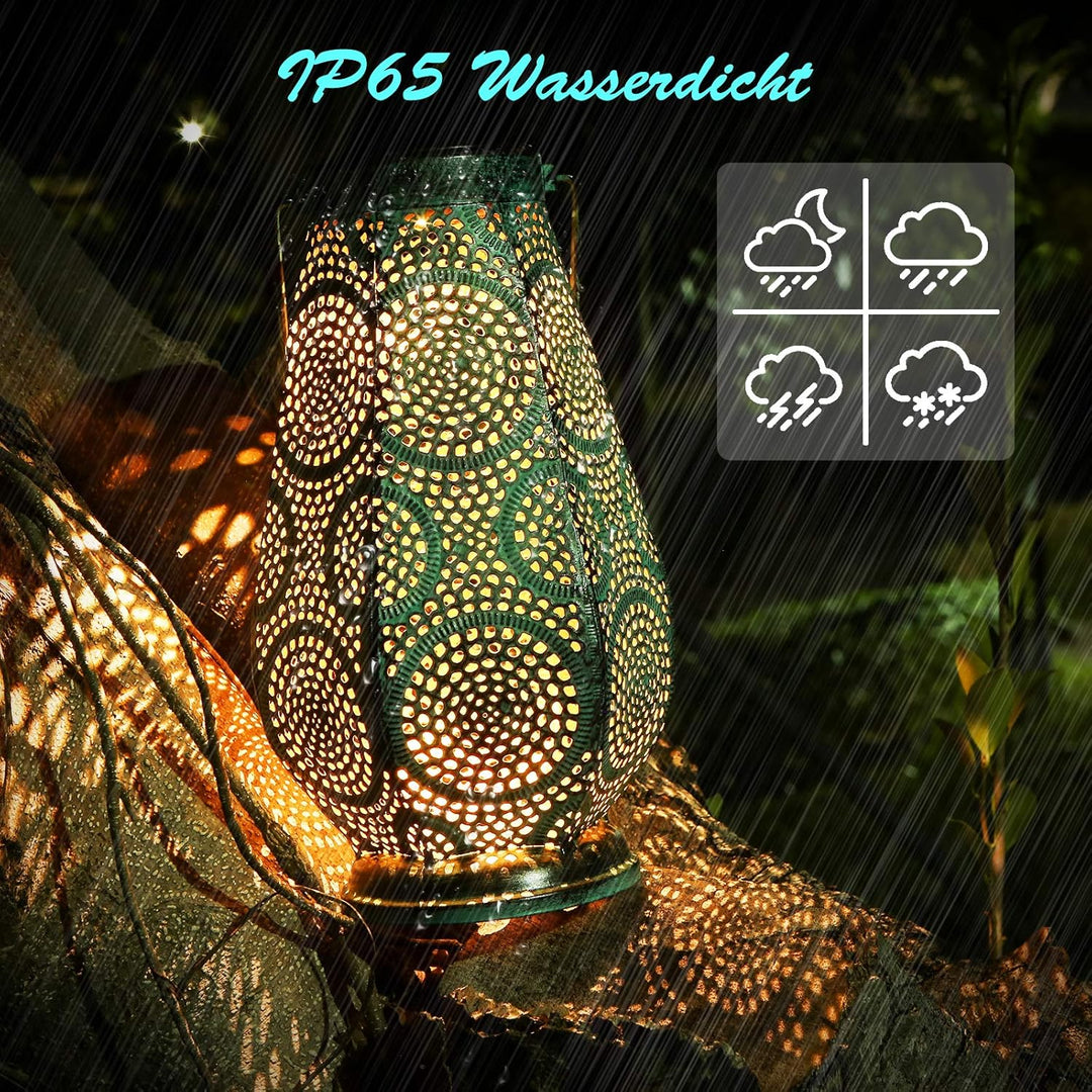 JOYCREATOR LED Solarlaterne für Aussen Gross, Metall Solarlampen für Aussen Hängend, Solar Laterne m