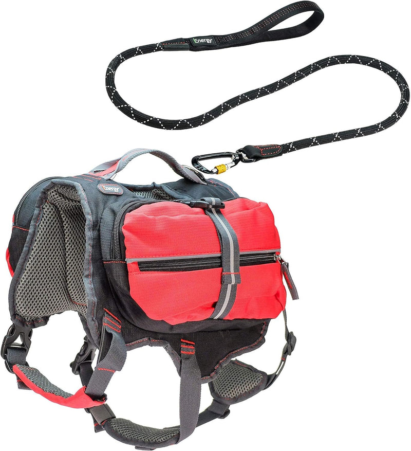 iEnergy™ MAL Rucksack für Hunde und iEnergy GEM, Deluxe Sport Leine (Mittel), M