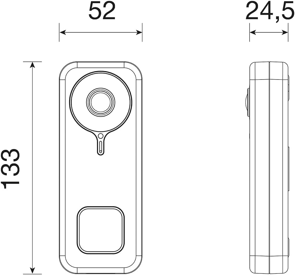 VIMAR K40960 Video-Türklingel-Set, 1 Doorbell WiFi 40960, View Door App, Kamera mit Nachtsicht, SD-K