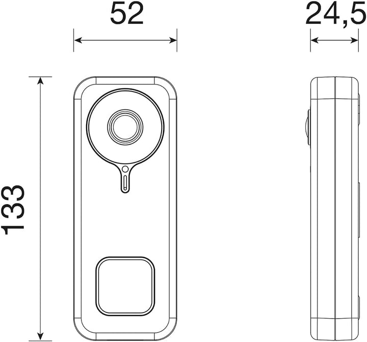VIMAR K40960 Video-Türklingel-Set, 1 Doorbell WiFi 40960, View Door App, Kamera mit Nachtsicht, SD-K