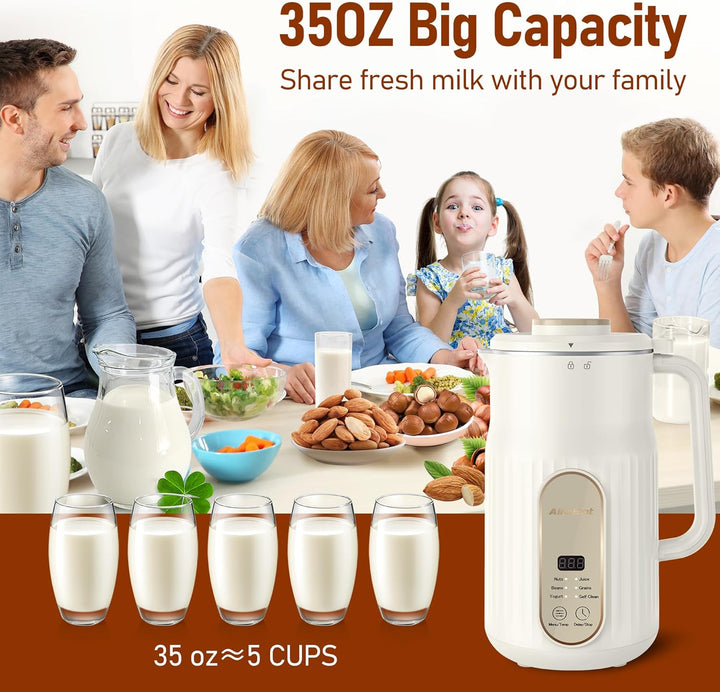 AlfaBot N2 Nussmilchmaschine, Automatische Mandelmilchmaschine für selbstgemachte Pflanzenmilch, Haf