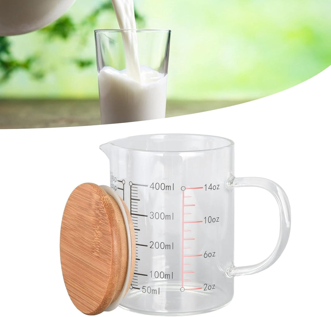 Messbecher Glas,Messbecher, V-Förmige Düse, Klare Skala, Bequemer Griff, Kaffeetassen Aus Borosilika