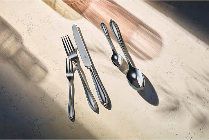 WMF Verona Besteck Set 6 Personen, 30 teilig, Monobloc-Messer, Cromargan Edelstahl poliert, glänzend