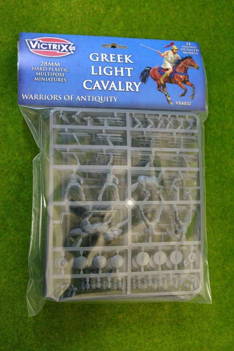 Unbekannt Victrix VXA032 - Griechische Leichte Kavallerie - 12 Figuren Set - 28mm Plastikminiaturen