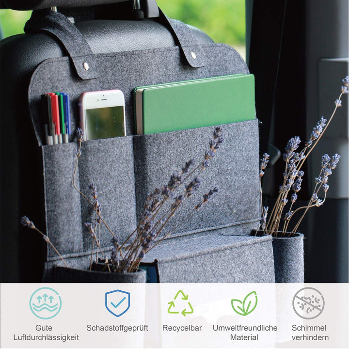 Lucky Sign Auto organizer Rückenlehnenschutz multi Staumöglichkeiten Wohnmobil Zubehör Innenraum, 62