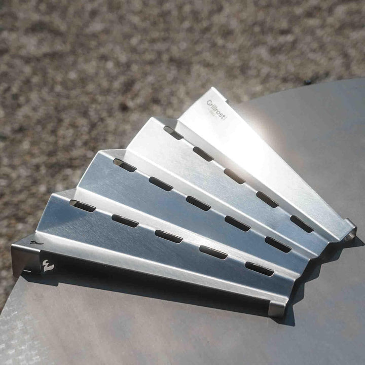 Grillrost.com Das Original Feuerplatte 80 & 100cm und Zubehör für Feuertonnen und Kugelgrills, Gröss