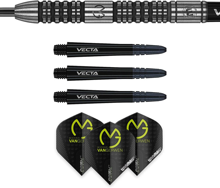WINMAU Michael Van Gerwen MvG Absolute 22g Profi Wolfram Steeltip Dartpfeile Set mit Flights und Sch