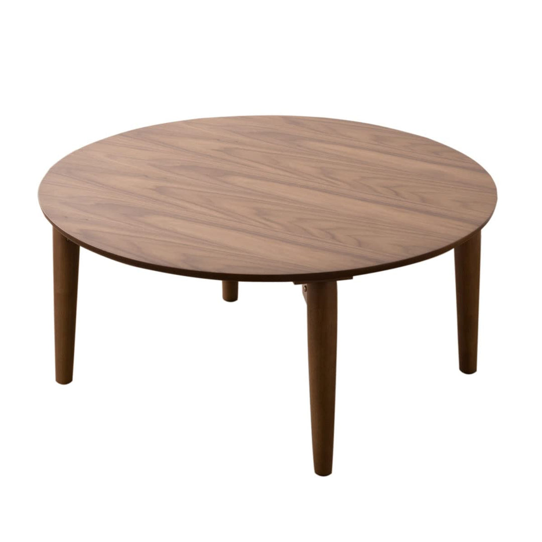 Emoor Couchtisch, zusammenklappbar, Holz 03.Round (Small) walnuss Klein-Rund Walnussholz, Klein-Rund