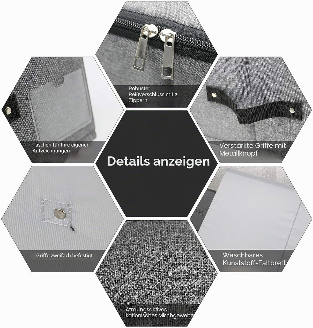 iwill CREATE PRO 75 * 38 * 18 cm, Starre Aufbewahrungsbehälter für Kleidungsstücke unter dem Bett, z