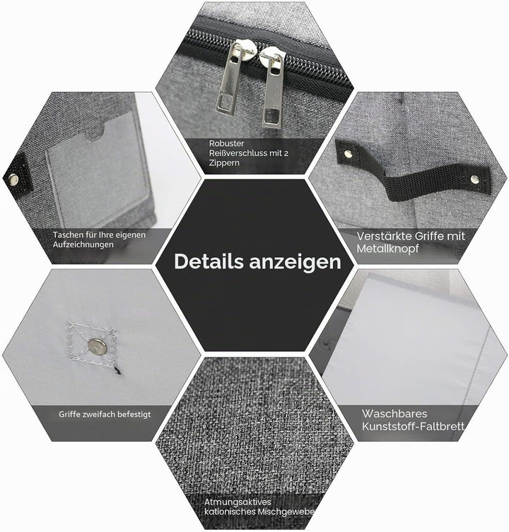 iwill CREATE PRO 75 * 38 * 18 cm, Starre Aufbewahrungsbehälter für Kleidungsstücke unter dem Bett, z