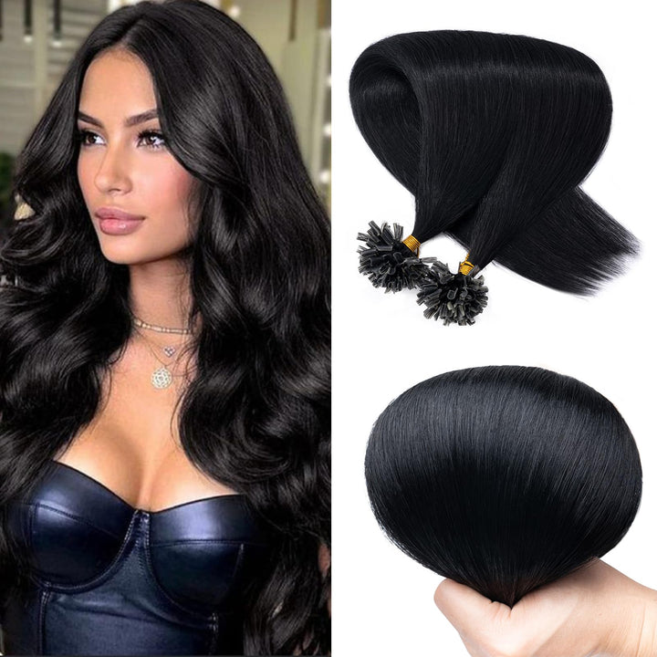 SEGO Bondings Extensions Echthaar 200 Strähnen 0,5G/Strähnen Keratin U-Tip Remy Human Hair Haarverlä