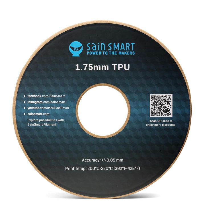 SainSmart TPU Filament 1.75, Caramel Flexible TPU 3D Druck Filament, Solid Color TPU, 1.75mm, 0.8kg,