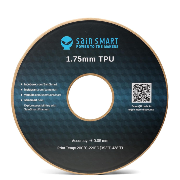 SainSmart TPU 3D-Drucker Filament, 1,75 mm, 0,8 kg, Gelb, gelb
