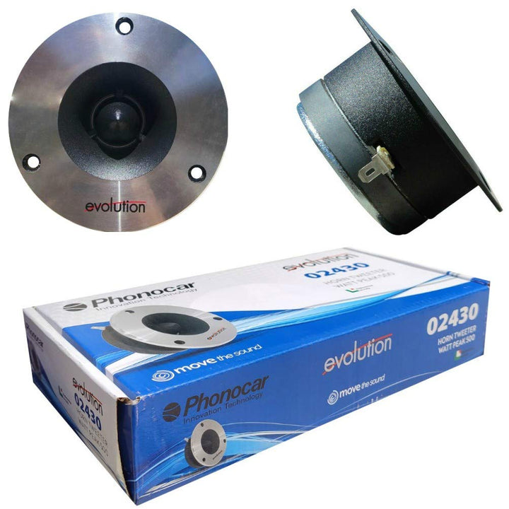 2 PHONOCAR 02430 hochtöner 4" 10,00 cm 100 mm Durchmesser 250 watt rms 500 watt max empfindlichkeit
