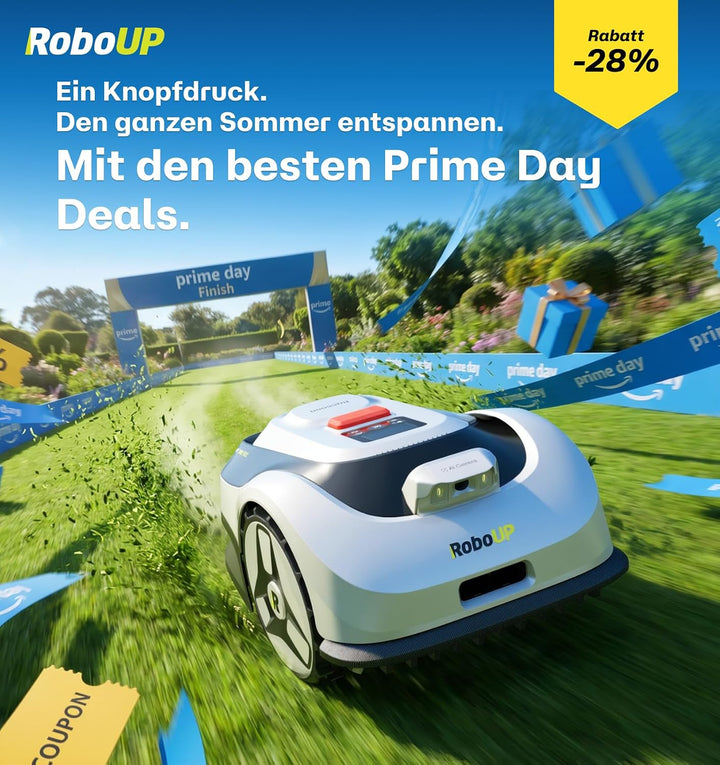Raccoon 2 SE Rasenmäher Roboter Ohne Begrenzungskabel, Ohne RTK, Max. 600㎡, 5Ah-Schnellladung Batter