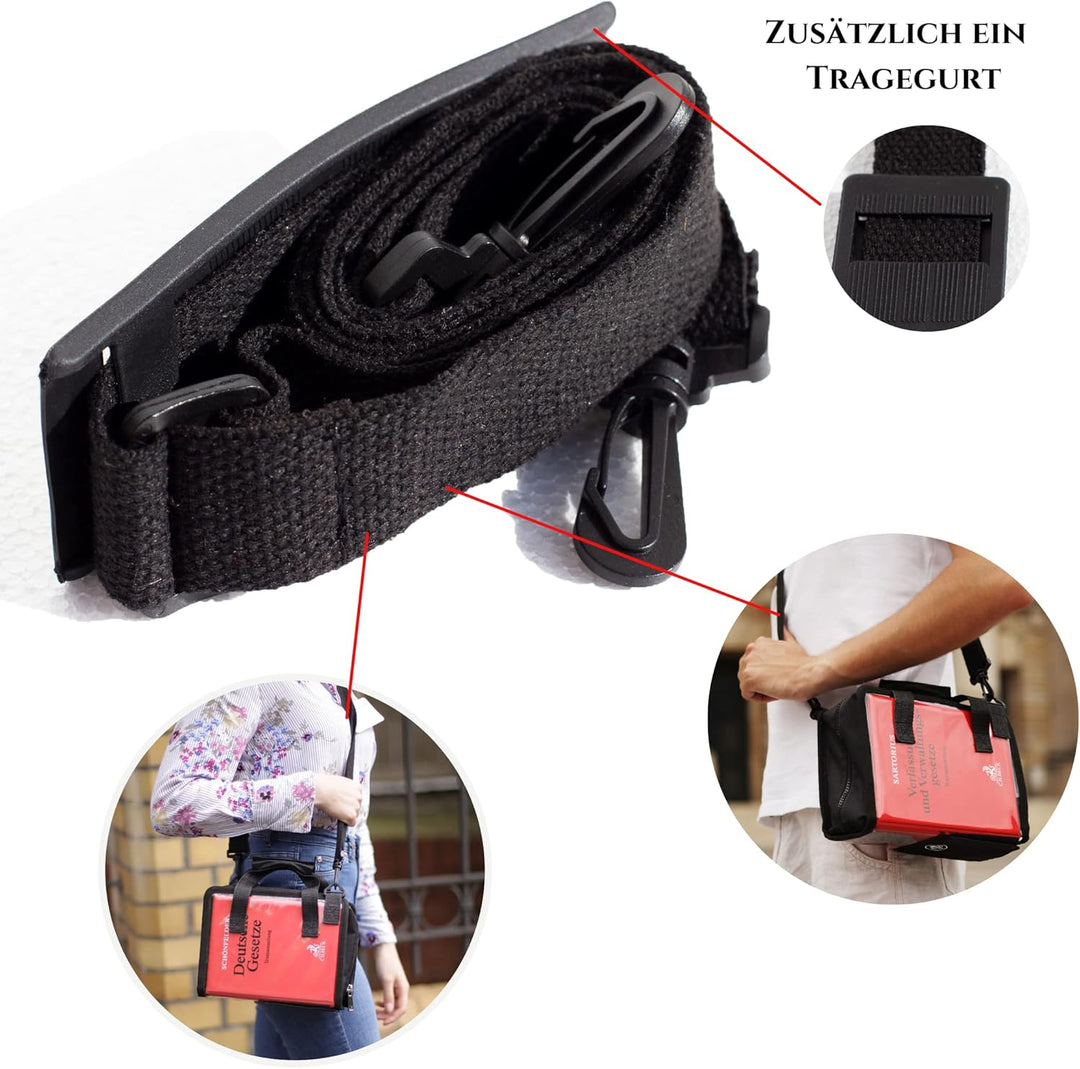 PEERCRIMIT Kompakte Tasche passend für Habersack, Schönfelder, Sartorius und Steuergesetze| Transpar