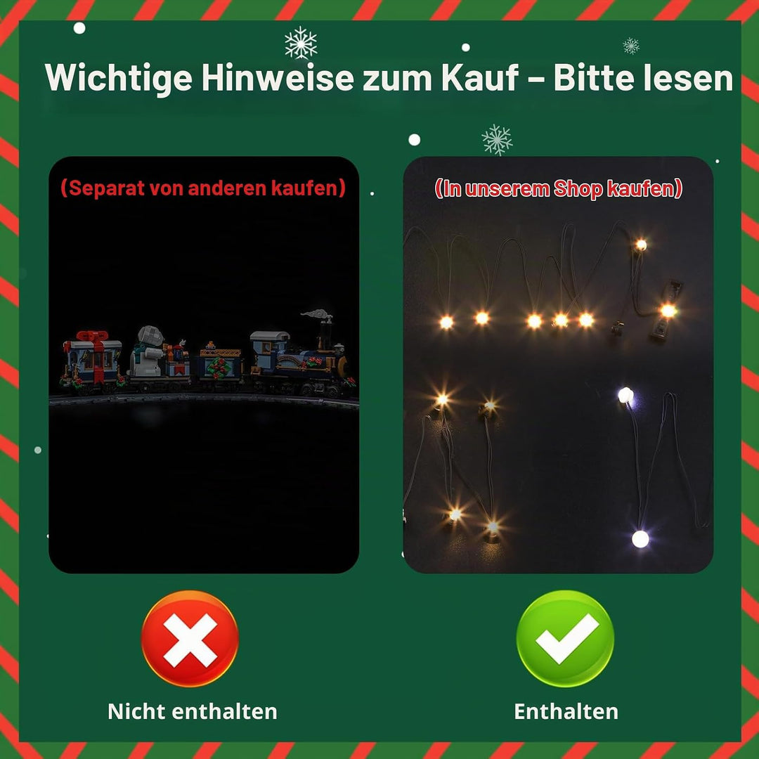 Led Licht Set Kompatibel mit Lego Holiday Express Train 10361 (Kein Modell), Dekorationsbeleuchtungs