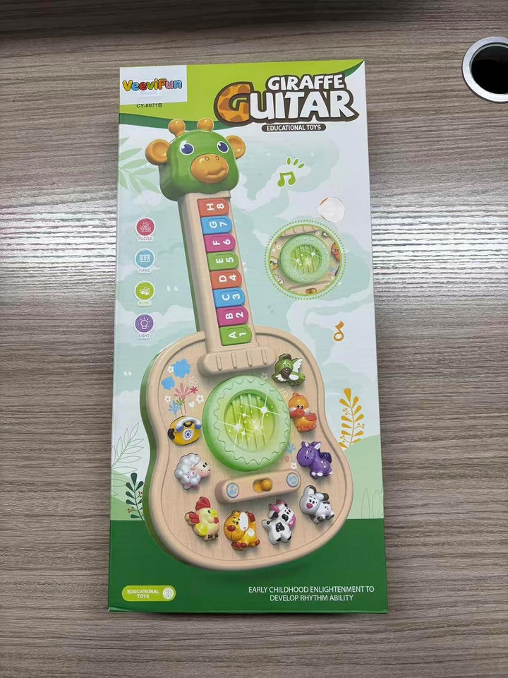 Kinder Gitarre als Spielzeug ab 1 Jahr Junge,Baby Musikspielzeug mit Licht und Sound,Musikinstrument
