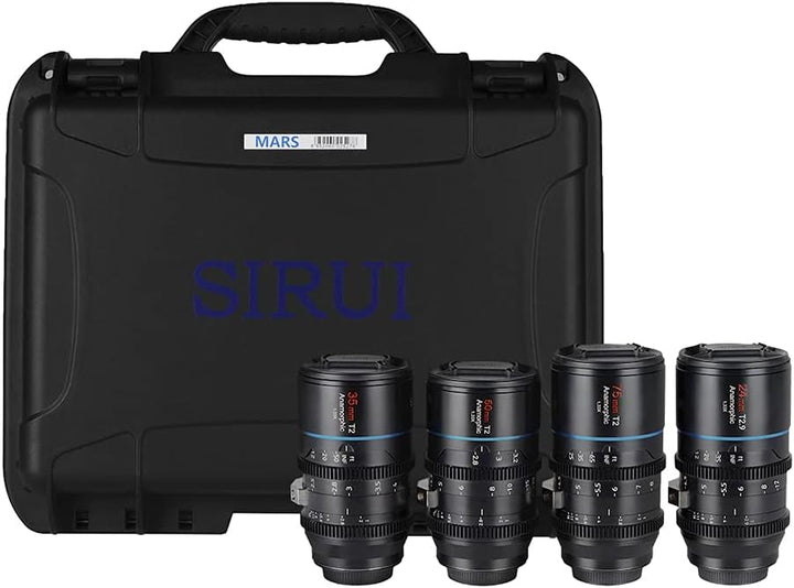 SIRUI Mars 1.33x T2 bis T2.9 anamorphes Objektiv Set, MFT Objektiv Kit (24mm, 35mm, 50mm, 75mm M4/3