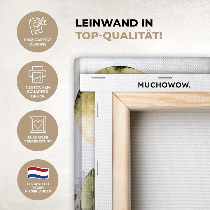 MuchoWow© Leinwand 70x50 cm Deko Schlafzimmer Aesthetic Leinwandbilder Wohnzimmer Gemälde Foto Gesch