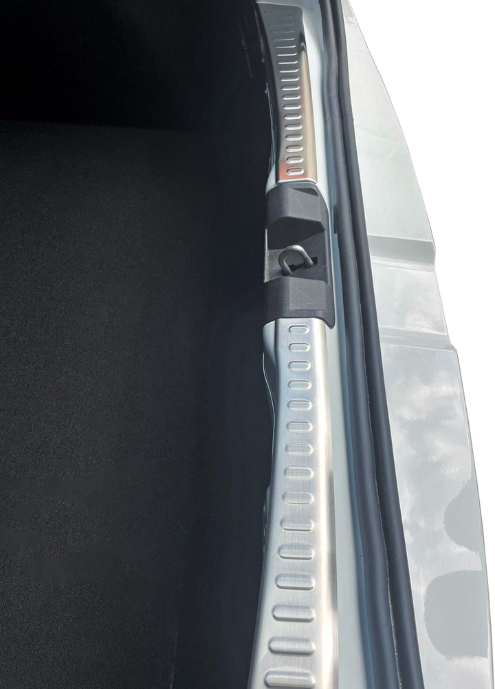 RECAMBO Ladekantenschutz Edelstahl matt gebürstet mit Textur - kompatibel für Dacia Sandero 3 - DJF