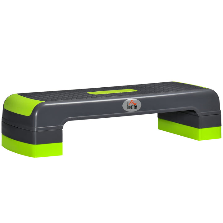 HOMCOM Aerobic-Stepper Steppbrett höhenverstellbar Fitness Heimtrainer mit 3 Stufen (10/15/20 cm) In