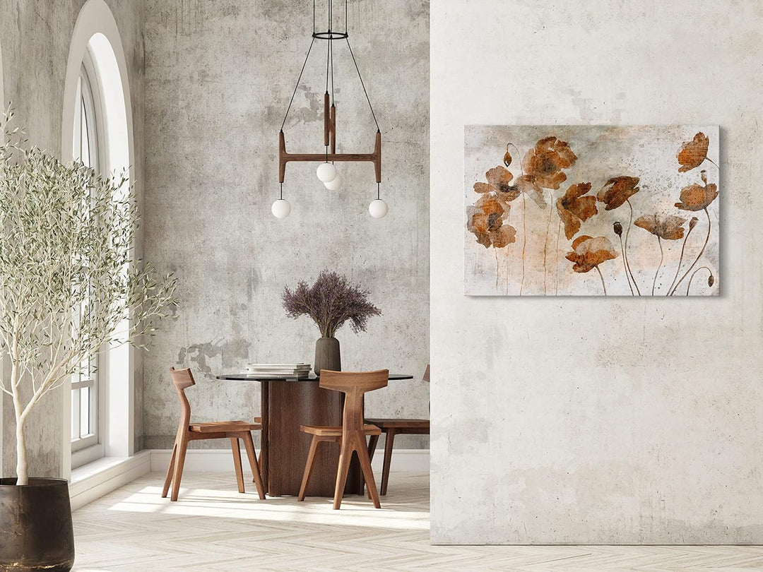 murando - Bilder Mohnblumen 90x60 cm Leinwandbild 1 tlg Kunstdruck modern Wandbilder XXL Wanddekorat