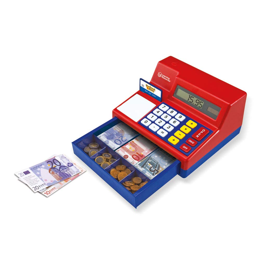 Learning Resources Pretend & Play Kaufladenkasse Rot Euro, Rot Euro