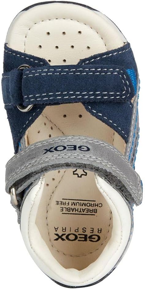 Geox Jungen B Tapuz Boy Sandal 18 EU Grey Navy, 18 EU Grey Navy