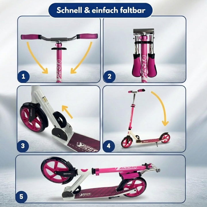 Best Sporting Scooter Erwachsene und Kinder I klappbarer Roller mit Ständer I hochwertiger City-Roll