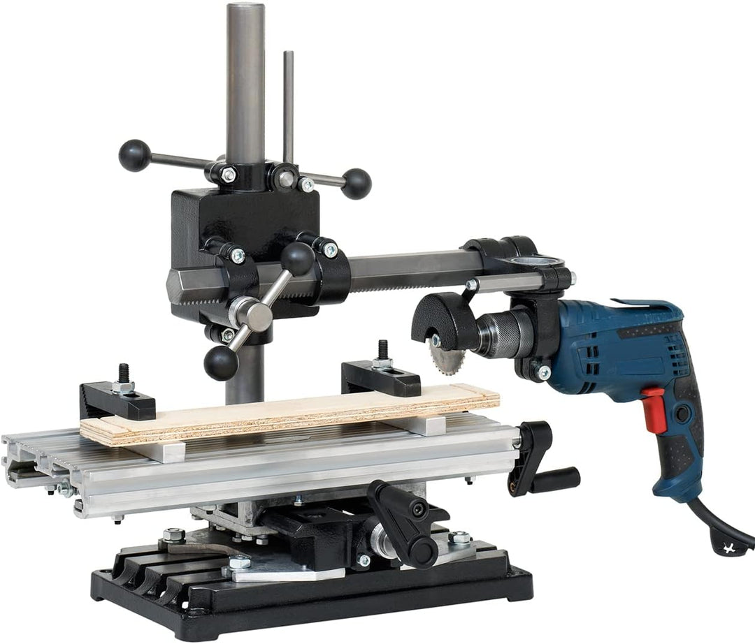 WABECO 2-Achsen Koordinatentisch K400 400 x 180 mm mit Maschinenschraubstock Kreuztisch Bohrtisch fü