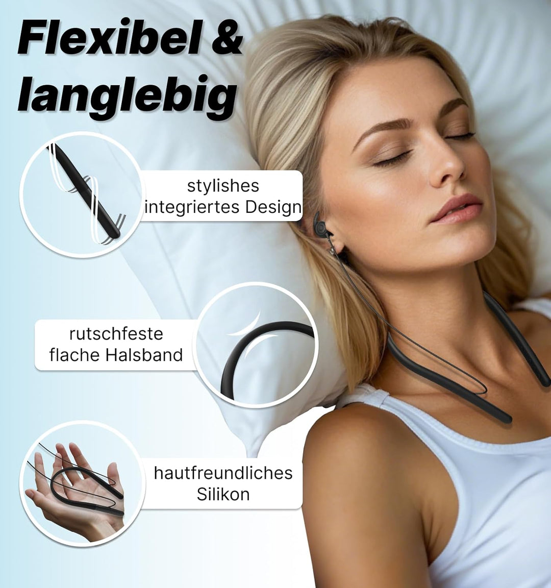 Hmusic HS88 Bluetooth Schlaf Kopfhörer für Seitenschläfer, Schlafmodus, Flache/dünne geräuschblockie