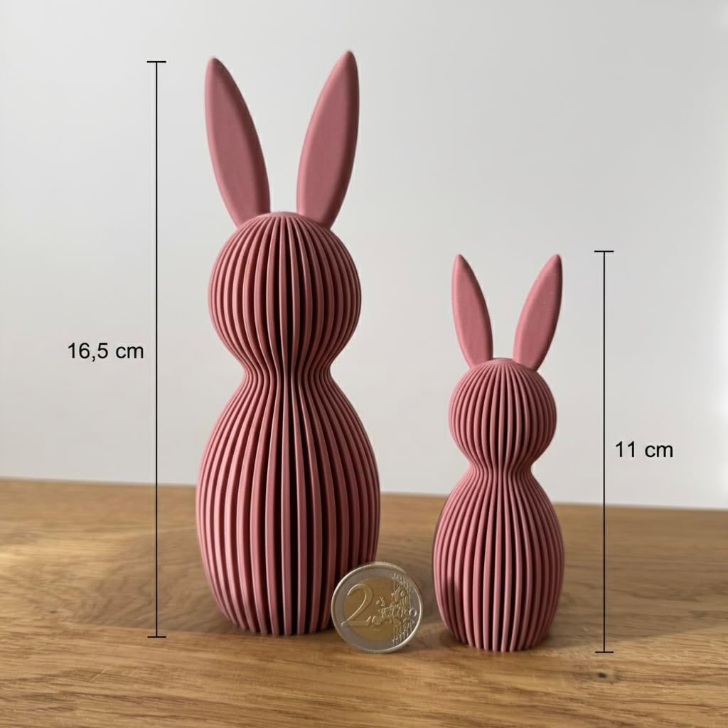 Generisch Scandi Osterhase 3D Deko – Minimalistische Osterdekoration im skandinavischen Design – Ger