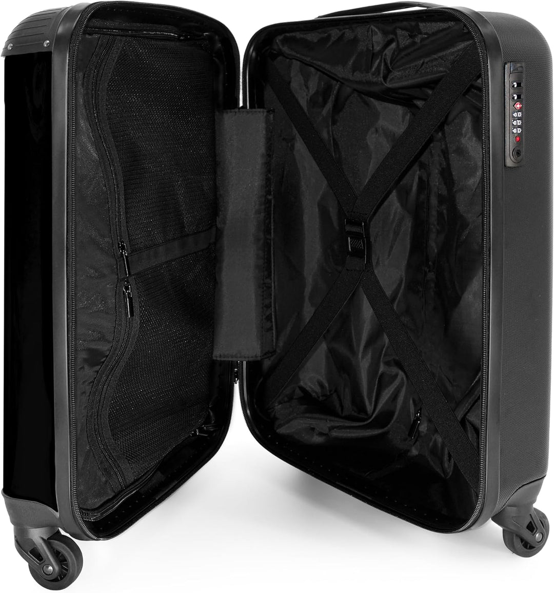 NoBoringSuitcases.com® Koffer Handgepäck Trolley Rollkoffer Kleine Reisekoffer mit 4 Rollen - Motors