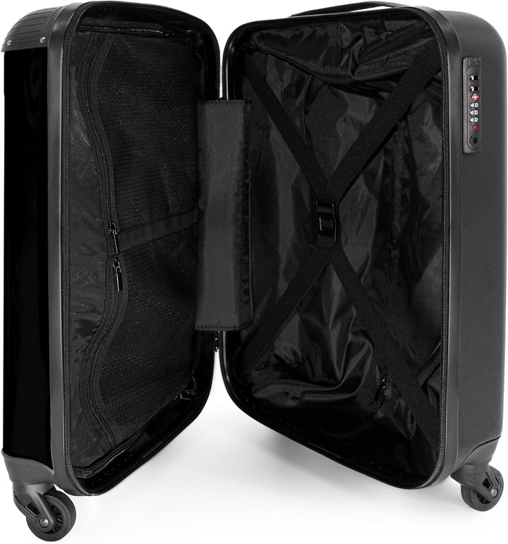 NoBoringSuitcases.com® Koffer Handgepäck Trolley Rollkoffer Kleine Reisekoffer mit 4 Rollen - Motors