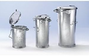 kaiserkraft | System Mülltonne | Stahl | Volumen 35 l | HxØ 450 x 330 mm | feuerverzinkt