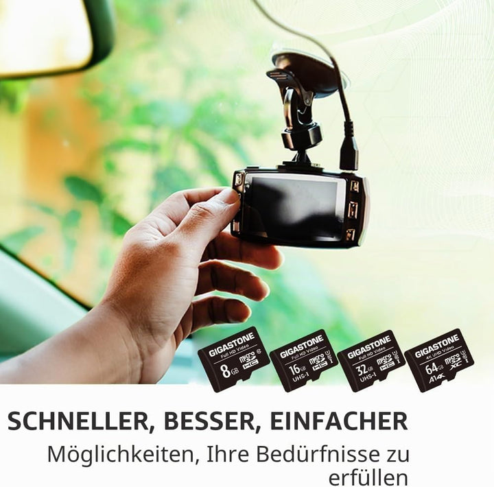 Gigastone 8GB MicroSDHC Speicherkarte 10er-Pack + SD Adapter, für Action-Kamera, GoPro, Drohne und T