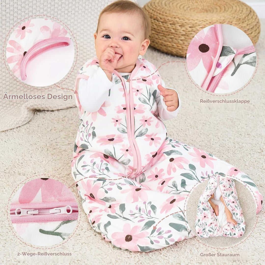 Yoofoss Baby Schlafsack Winter Baumwolle 2.5 TOG Warm Baby Winterschlafsack Herbst Weich Babyschlafs
