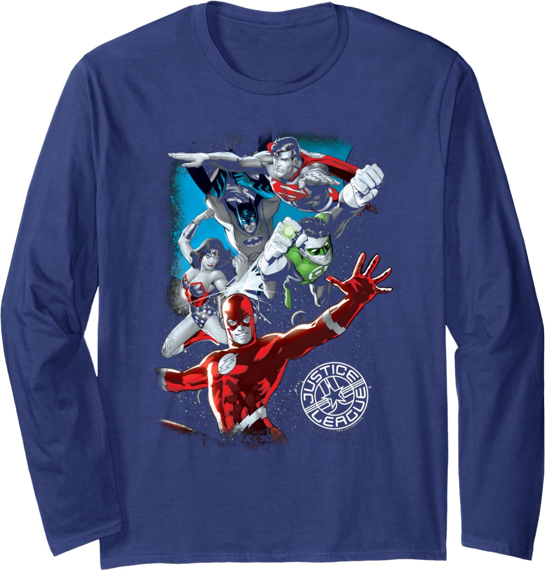 Justice League Galactic Attack Langarmshirt