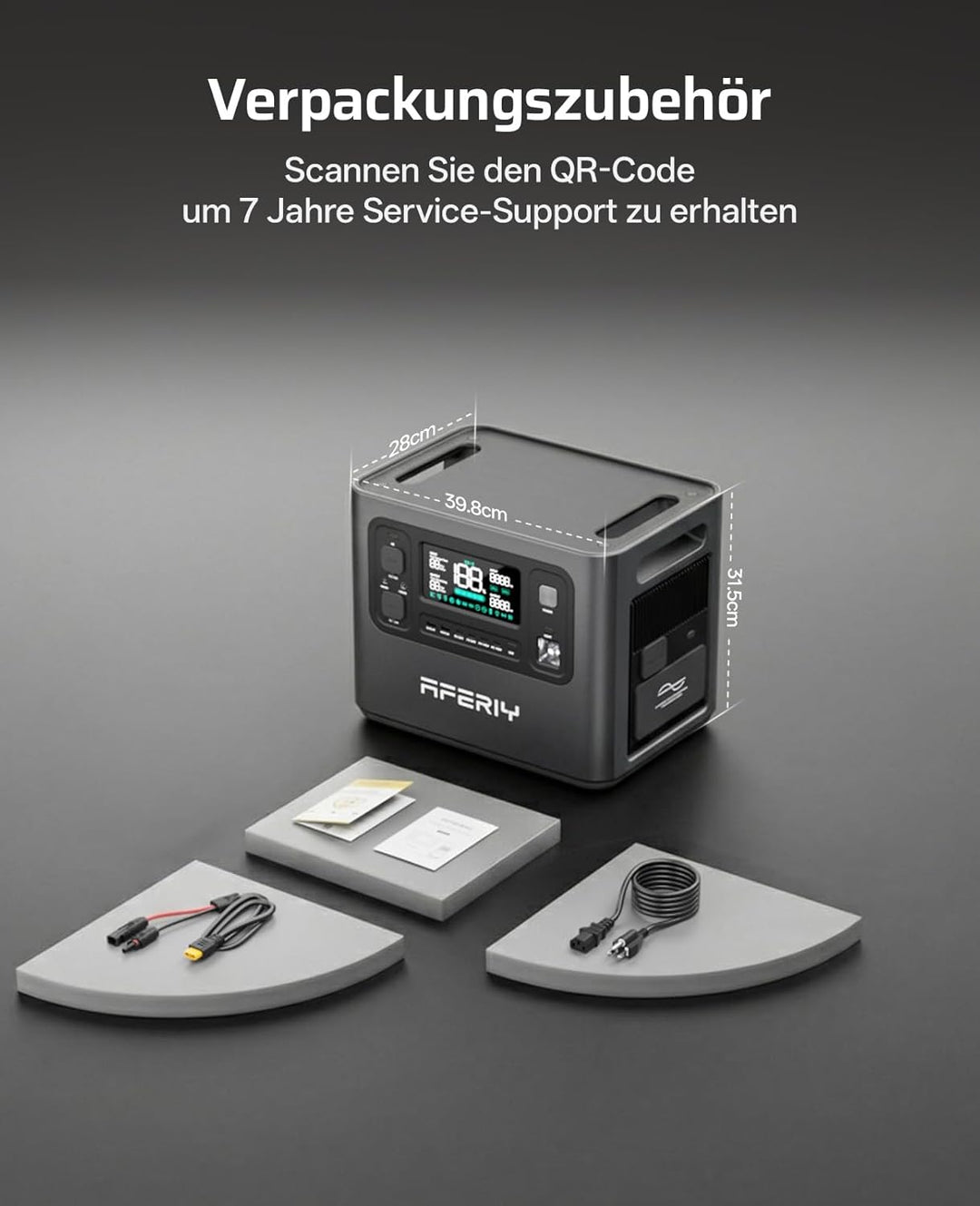 AFERIY 2800W2048Wh Tragbare Powerstation, Erweiterbar auf 10240Wh, Camping | Solargenerator 1,3Std S