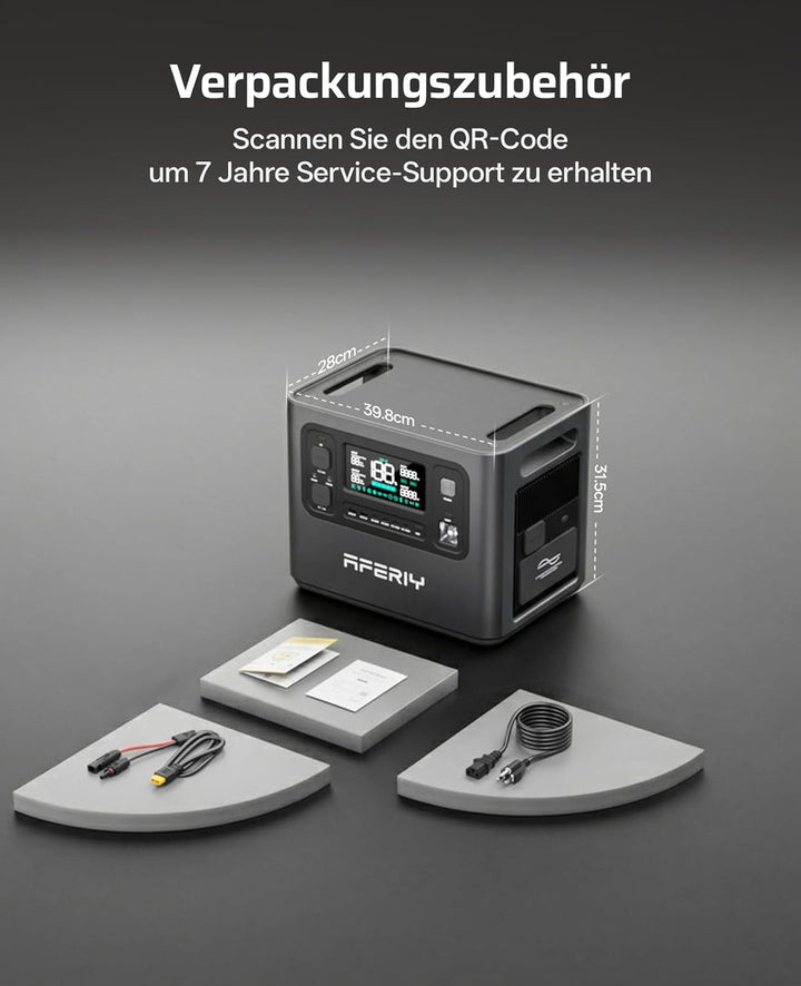 AFERIY 2800W2048Wh Tragbare Powerstation, Erweiterbar auf 10240Wh, Camping | Solargenerator 1,3Std S