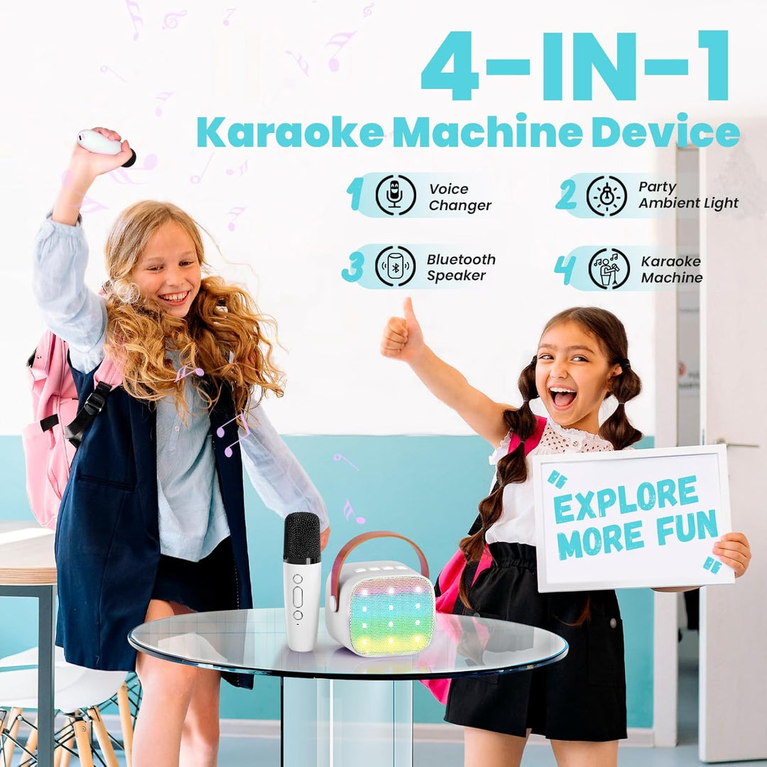 Kinder Karaoke Maschine, Neueste Karaoke Mikrofon Kinder, Geschenke für Mädchen Jungs,Mini Bluetooth