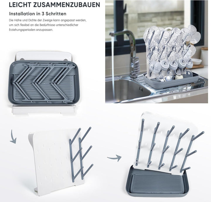 Termichy Trockenständer Babyflaschenr: Grosser vertikaler Flaschentrockner-Halter – platzsparender S