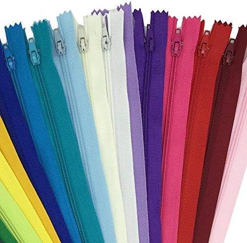 Reissverschluss, 24 Farben Nylon Reissverschlüsse, 20cm und 30cm lang, 2.5cm breit für Kleidung Tasc