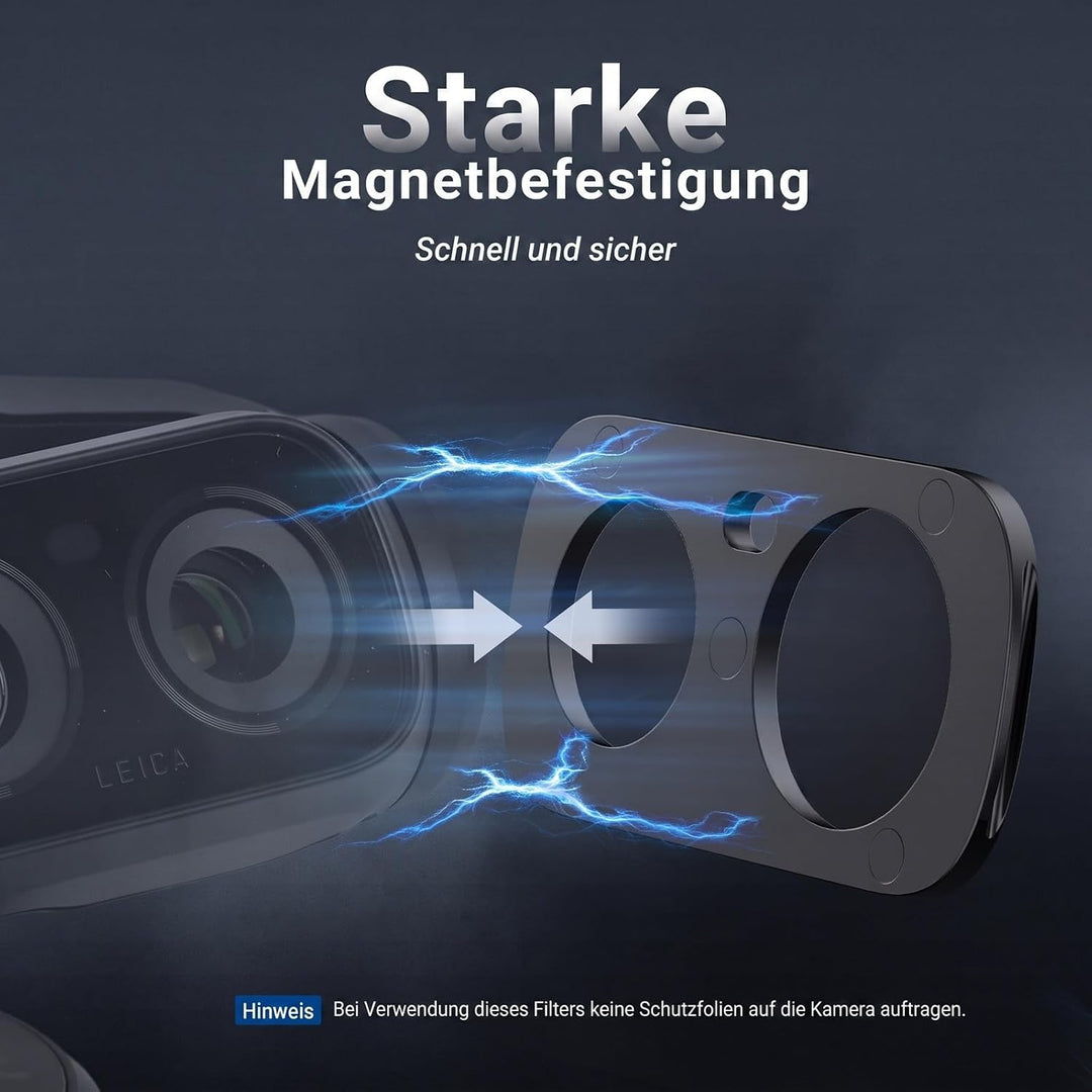 NEEWER ND Filter Set kompatibel mit Insta360 Luna Ultra nur, ND8 + ND16 + ND32 + ND64 HD Graufilter