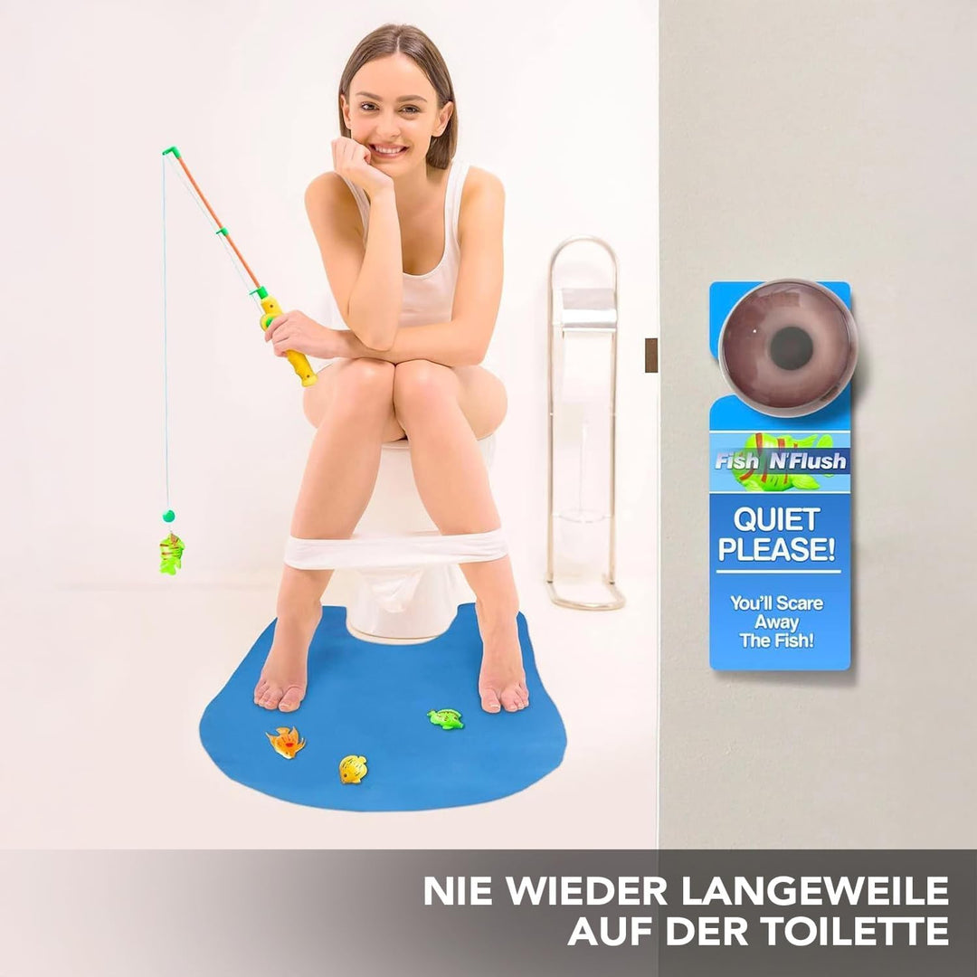 Angel-Toiletten-Set | Komplett-Set | Toiletten-Set | Premium-Qualität | Angelset | 1 Matte | 1 Angel