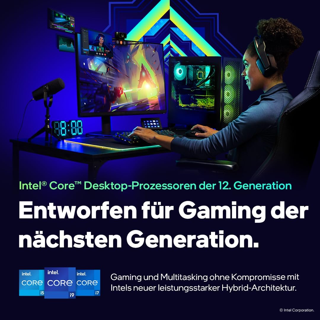Intel Core i5-12600K 12. Generation Desktop Prozessor (Schwarz, Basistakt: 3.7GHz Turboboost: 4.9GHz