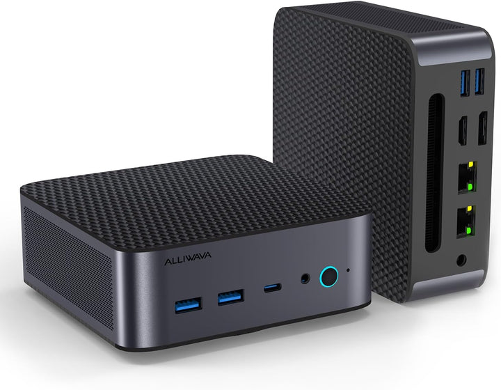 ALLIWAVA H90Pro Mini PC, AMD Ryzen 7 8745HS Mini-Desktop-Computer (8K/16T, bis zu 4,9 GHz), Radeon 7